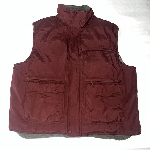 Cabela's Men’s Premier Northern Goose Down Puffer Vest Maroon Red Size 2XL Tall - Picture 1 of 7
